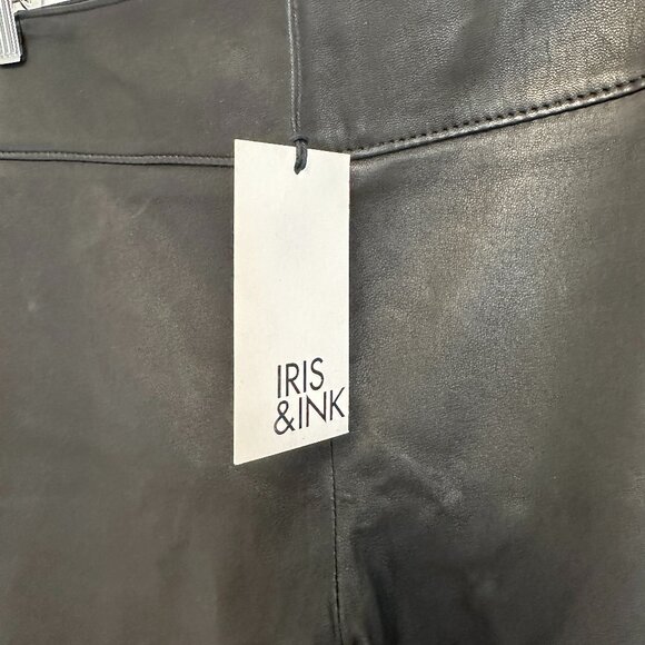 IRIS & INK Lamb Leather pants UK14 (US 10 or Medium) - Picture 2 of 5